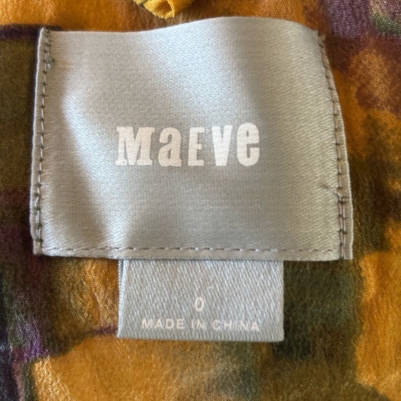 Anthropologie Maeve abstract painterly silk dress - Picture 6 of 7